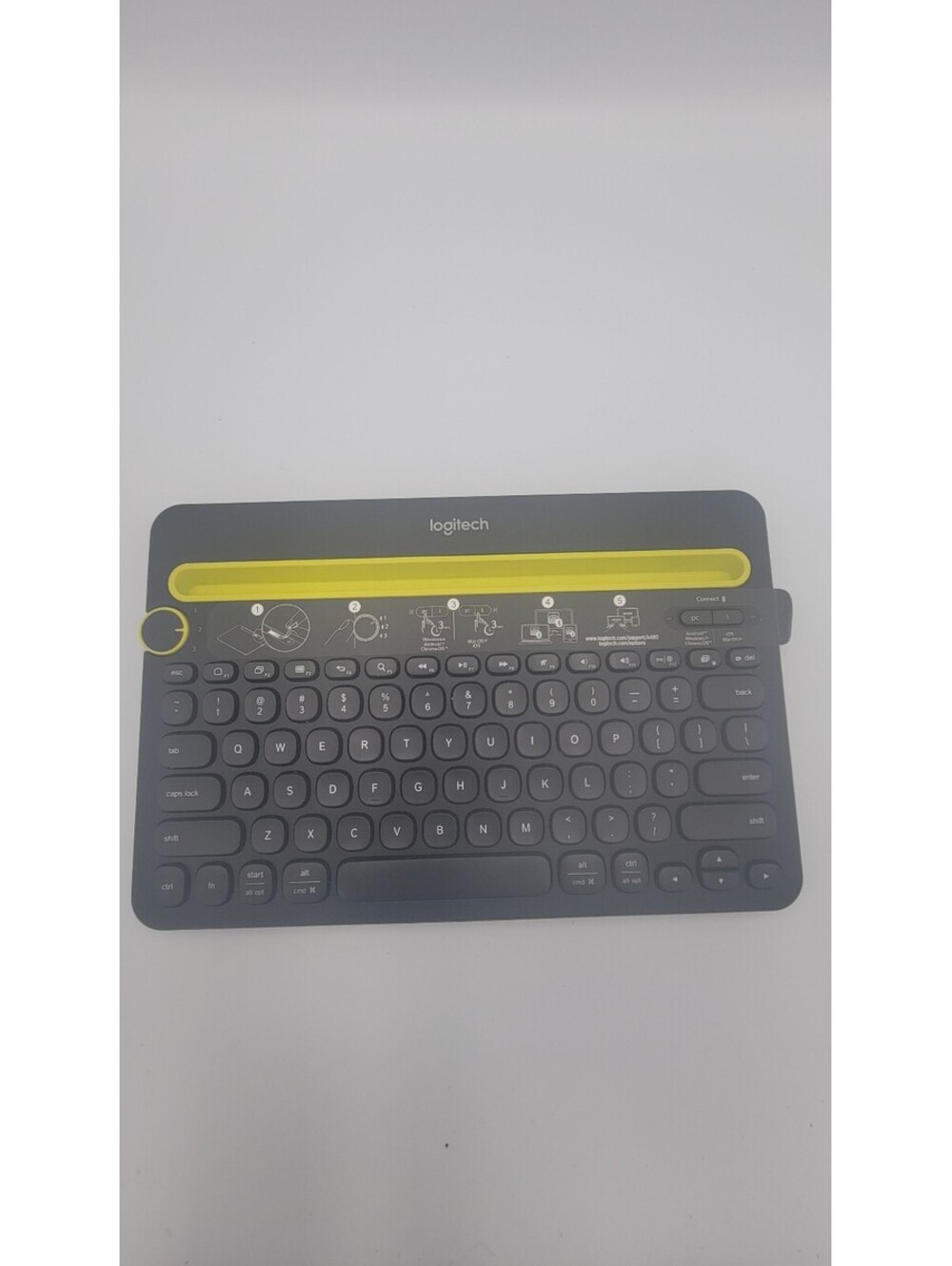 Logitech K480 Bluetooth Multi-Device Keyboard with Built-In Cradle for Phone and